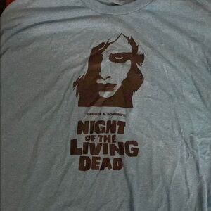 Night of the living dead large, blue, shirt